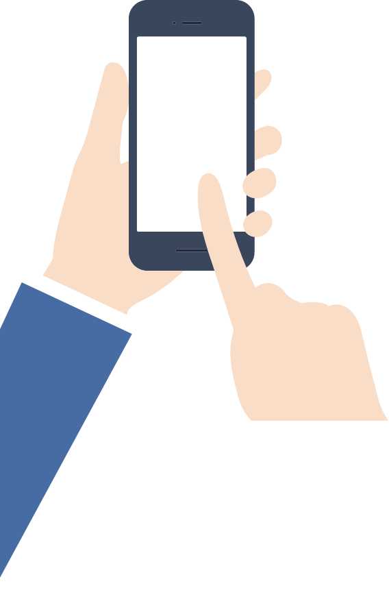 スマホを持っているイラスト